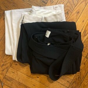 SOLD Wilfred Effortless Pants cream + Tie-Front Pant Black